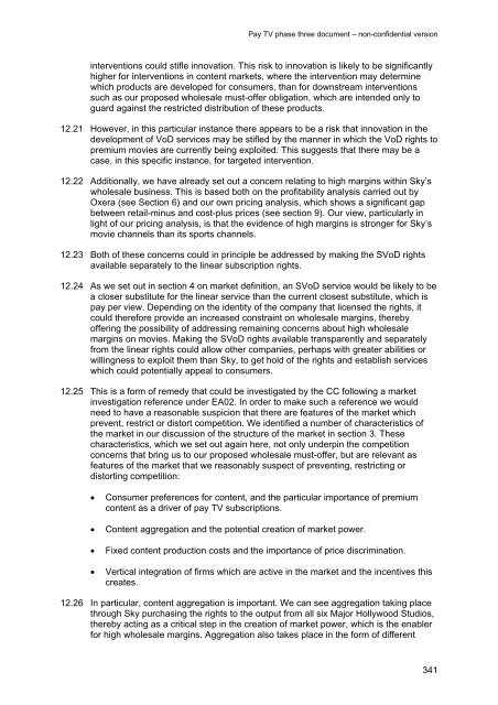 Pay TV phase three document - Stakeholders - Ofcom