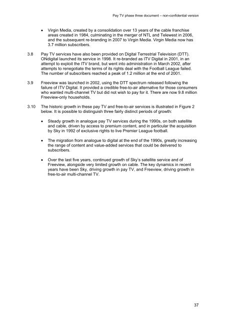 Pay TV phase three document - Stakeholders - Ofcom