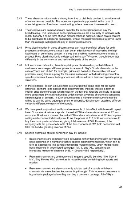 Pay TV phase three document - Stakeholders - Ofcom