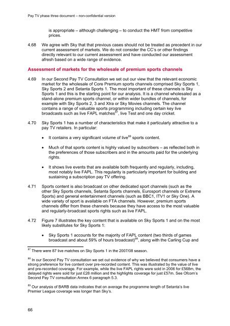 Pay TV phase three document - Stakeholders - Ofcom