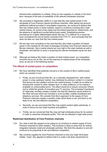 Pay TV phase three document - Stakeholders - Ofcom