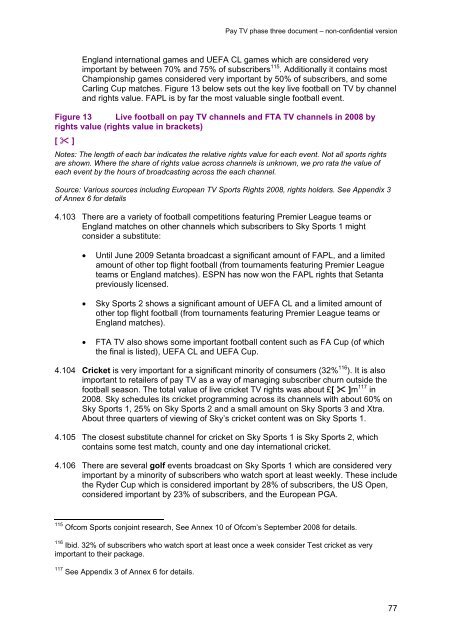 Pay TV phase three document - Stakeholders - Ofcom