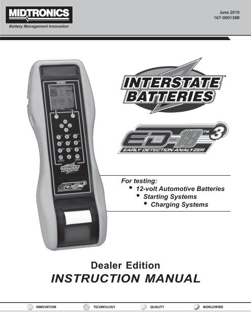 INSTRUCTION MANUAL - Interstate Dealers