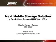 Next Mobile Storage Solution - JEDEC