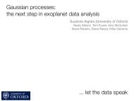 Gaussian processes: the next step in exoplanet data analysis ... - ciera