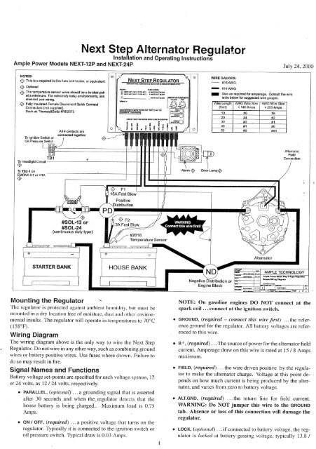 . Next Step Alternator Regulator - Yanmar Marine Engine Help