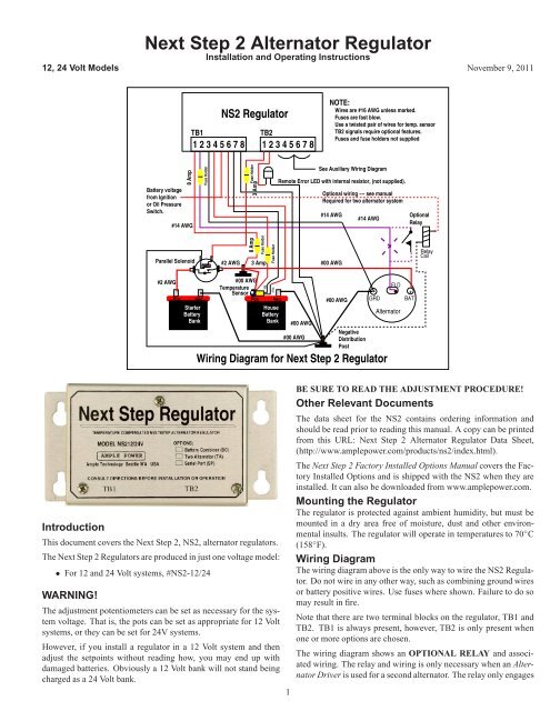 Next Step 2 Alternator Regulator - Ample Power