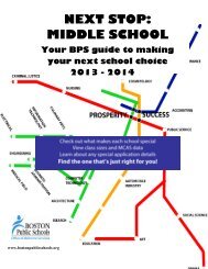 NEXT STOP: MIDDLE SCHOOL - Boston Public Schools