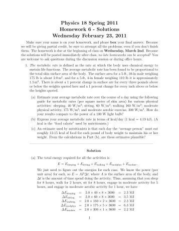 Physics 18 Spring 2011 Homework 6 - Solutions ... - Faculty