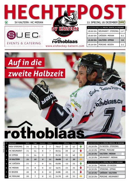 Auf in die zweite Halbzeit - Home - Eishockey Kaltern