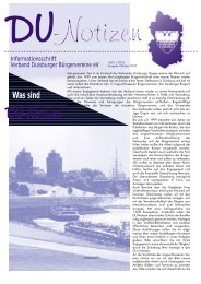 Heft 1 / 2002 - Verband Duisburger Bürgervereine eV