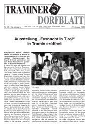 Ausstellung „Fasnacht in Tirol“ in Tramin eröffnet - Traminer Dorfblatt