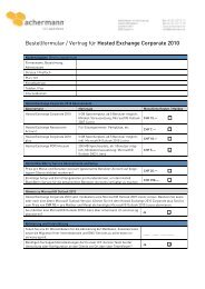 Bestellformular - achermann ict-services ag