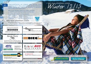 Winter 12/13 - Skiabteilung TuS Stetten