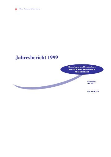 Jahresbericht Pflege 1999.pub - Wiener Krankenanstaltenverbund