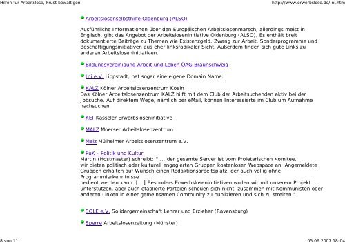Hilfen für Arbeitslose, Frust bewältigen - pep-it.de Homepage