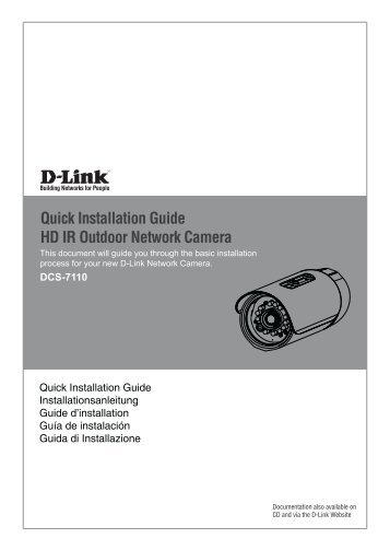 Quick Installation Guide HD IR Outdoor Network Camera - D-Link