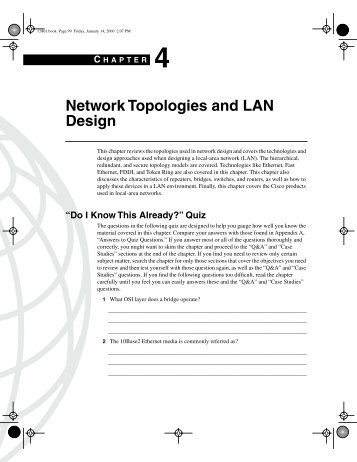 C HAPTER 4 Network Topologies and LAN Design - Network World