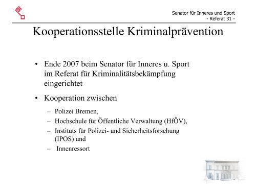 Uwe Hoffmann - Kooperationsstelle Kriminalprävention Bremen