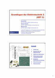 Grundlagen der Elektrotechnik 2 (GET 2) - Allgemeine und ...