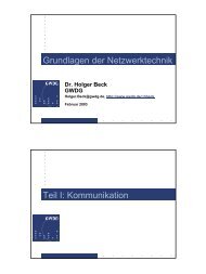 Grundlagen der Netzwerktechnik Teil I: Kommunikation - GWDG