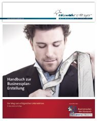 Handbuch zur Businessplan- Erstellung - Netzwerk Nordbayern