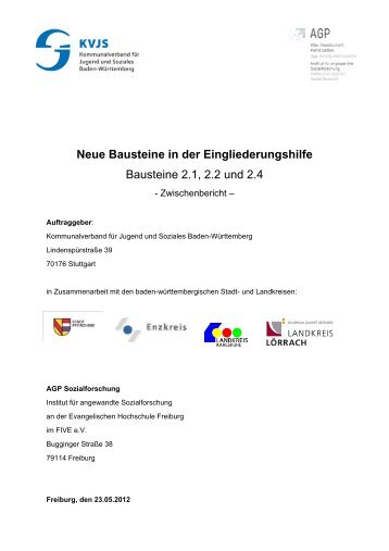 Zwischenbericht Projekt KVJS Bausteine - AGP - Alter. Gesellschaft ...