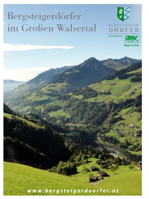 Informationen über das Große Walsertal - Schäfer Bergappartements