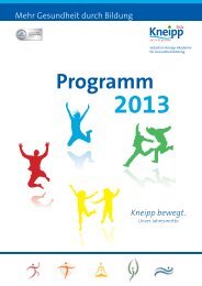 Programm - Kneipp-Akademie