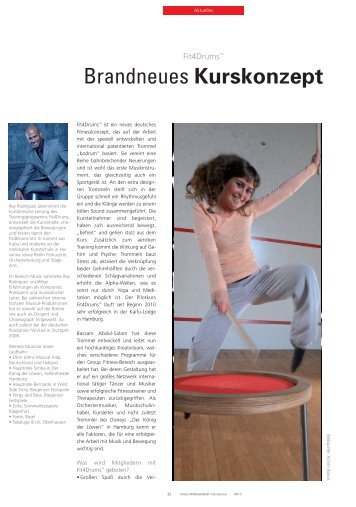 Brandneues Kurskonzept - Fit4Drums