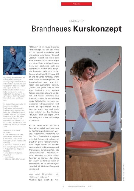 Brandneues Kurskonzept - Fit4Drums