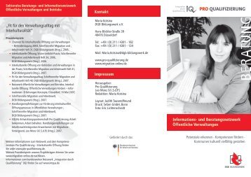 Flyer Informations- und Beratungsnetzwerk ... - Pro Qualifizierung