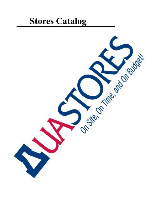 Stores Catalog (pdf) - Procurement & Contracting Services