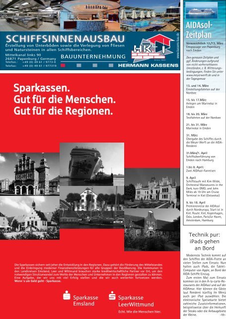 AIDAsol: Sonderbeilage zur Emspassage als pdf-Download - Neue ...