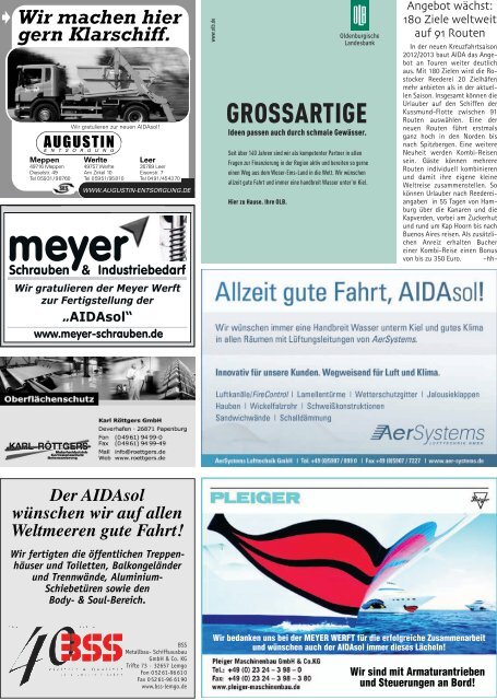 AIDAsol: Sonderbeilage zur Emspassage als pdf-Download - Neue ...