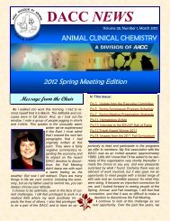 DACC NEWS - American Association for Clinical Chemistry