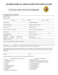 MEMBERSHIP APPLICATION - Lions Clubs Australia