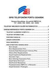 SPIS TELEFONÓW PORTU GDAŃSK - Port of Gdansk