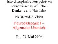 Interdisziplinäre Perspektiven neurowissenschaftlichen Denkens ...