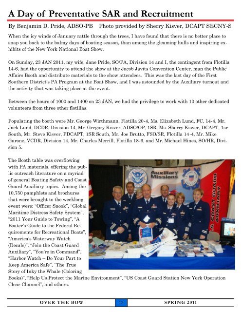 First and Foremost - US Coast Guard Auxiliary, First District ...