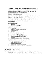 - SIMATIC NCM PC / NCM S7 V5.2 Liesmich ... - Siemens