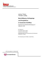 Jochen Tholen Thorsten Ludwig Beschäftigung, Auftragslage und ...