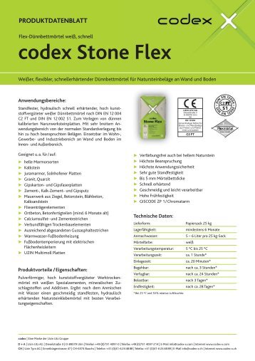 codex Stone Flex PRODUKTDATENBLATT - Uzin