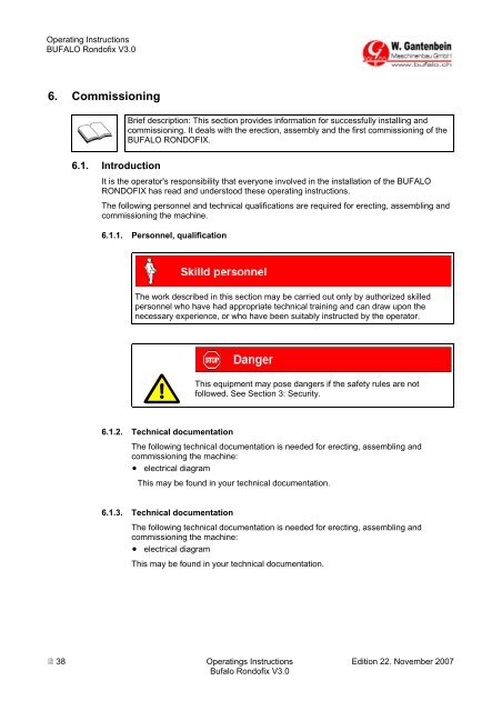 Operating Instructions, complete - W. Gantenbein GmbH