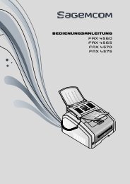 Sagemcom Bedienungsanleitung FAX 4560/4565/4570/4575