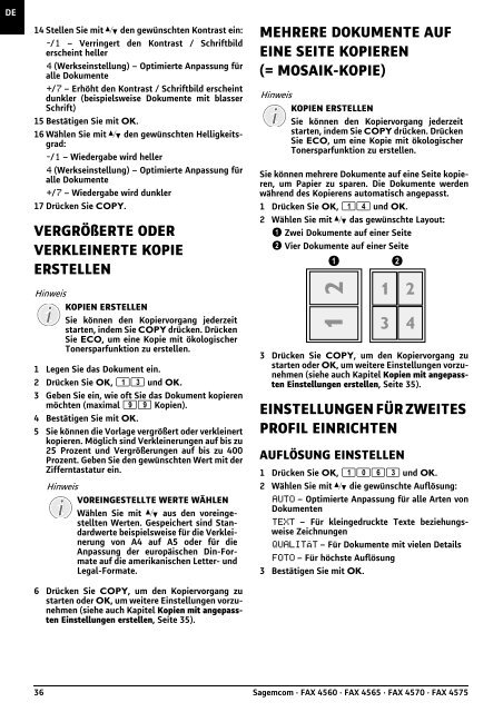 Sagemcom Bedienungsanleitung FAX 4560/4565/4570/4575