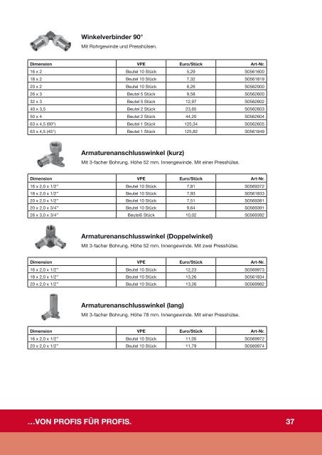 Bruttopreisliste Fussbodenheizung 2012 - Steil Systemtechnik GmbH