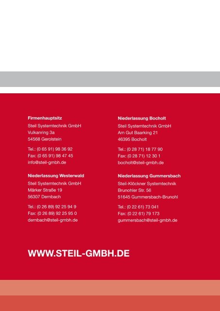 Bruttopreisliste Fussbodenheizung 2012 - Steil Systemtechnik GmbH