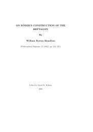 ON R¨OBER'S CONSTRUCTION OF THE HEPTAGON By William ...