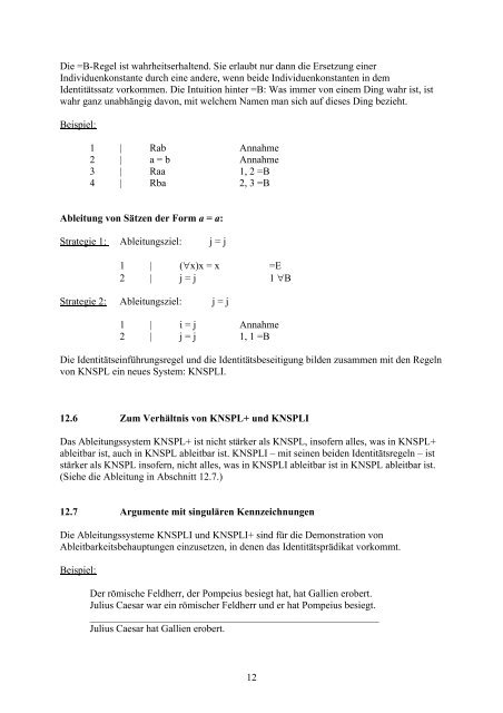 12. PRÄDIKATENLOGIK: NATÜRLICHES SCHLIESSEN 12.1 ...